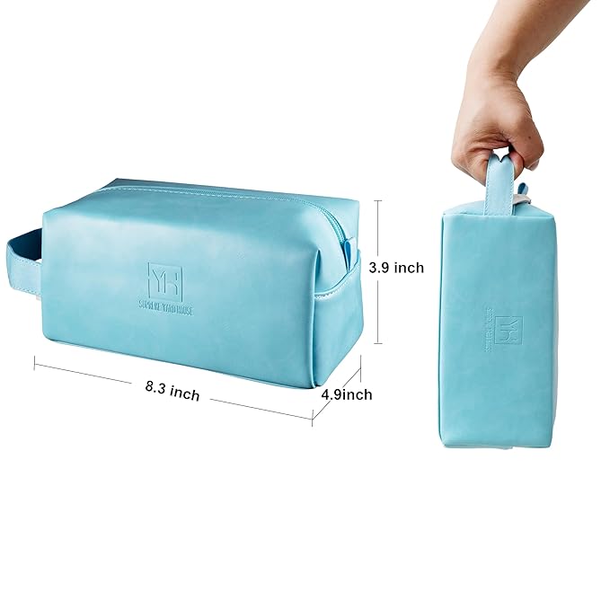 Bath and Body Mens Gift Set - Glacier Absolute - Premium Fathers Day Birthday Christmas Gifts Ideas For Him - Skin Care Kits For Men in Leather Toiletry Bag w. Full Size Items-Velvo Beauty