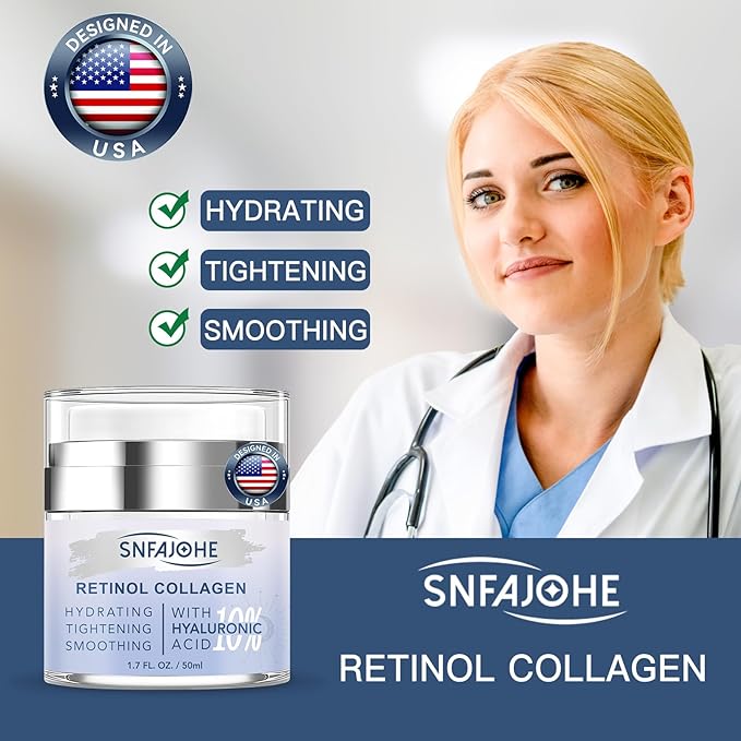 Instant Face Lift Cream with Retinol,Collagen & Hyaluronic Acid,Retinol Face Moisturizer for Wrinkles, Neck & Décolleté, Neck Firming Cream for Women & Men, 1.7 Fl Oz-Velvo Beauty