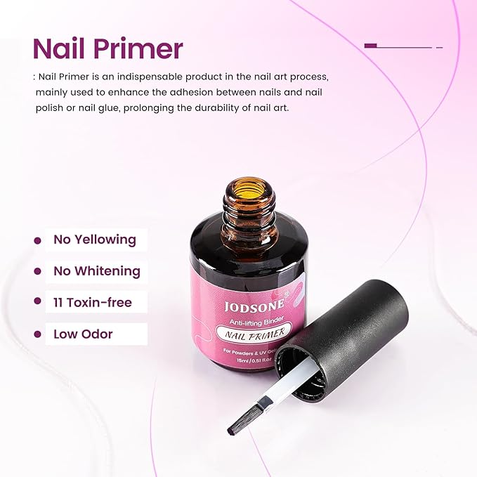 JODSONE 3 PCS Nail Primer Base Coat Top Coat with a capacity of 15ml Quick Curing Long Lasting-Velvo Beauty