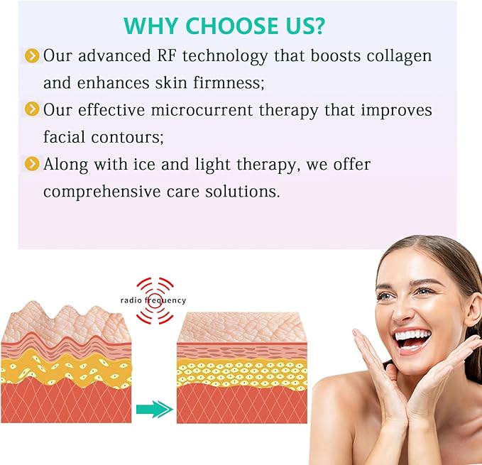 Radio Frequency Skin Tightening Machine for Face - Facial Neck Anti-Aging Device Microcurrent Lifting Massager Wrinkle Reduction Firming, and Toning - Advanced Technology for Aging Issues-Velvo Beauty