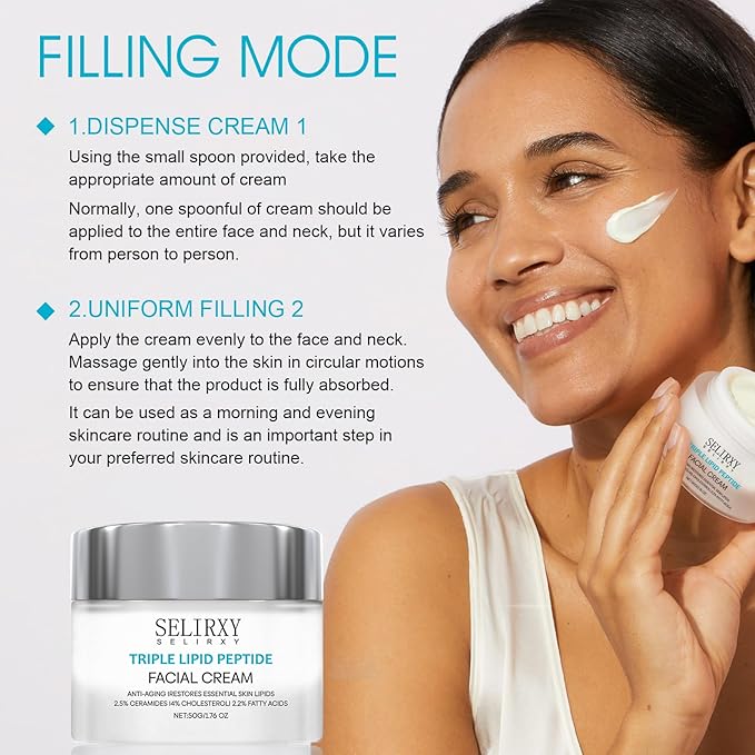 Nodfens Triple Lipid Peptide Cream for Anti-Aging, Restores & Repairs Mature Skin for Radiant, Smooth Complexion - Advanced Strength Recovery Face Moisturizer Cream-Velvo Beauty