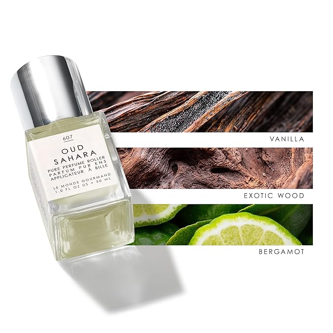 Le Monde Gourmand Oud Sahara Perfume Oil - 1 fl oz (30ml) - Seductive, Spicy with Vanilla, Amber and Bergamot Fragrance Notes-Velvo Beauty
