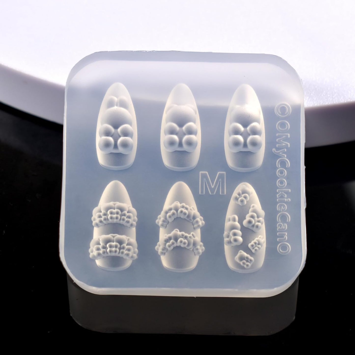 Silicone Nail Art Molds Cute Little Bear Charm Design Carving Template Resin Mold Nail Accessories for Women DIY Manicure Supplies-Velvo Beauty