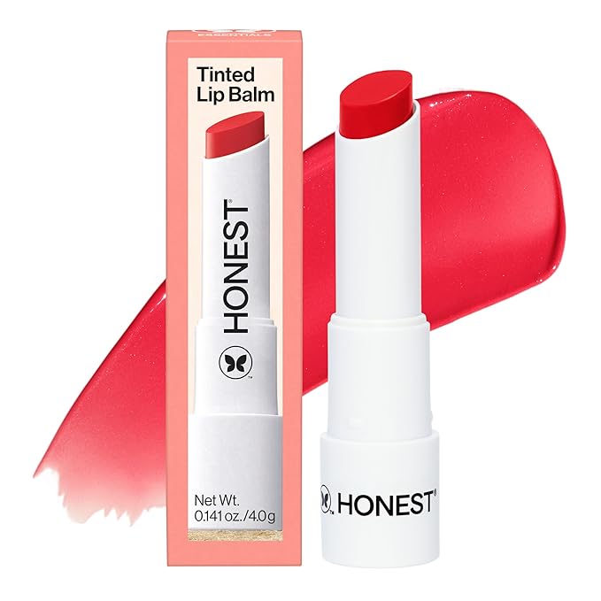 Honest Beauty Tinted Lip Balm | Antioxidant-rich Acai Extracts + Avocado Oil | EWG Certified, Vegan, Cruelty Free | Blood Orange-Velvo Beauty