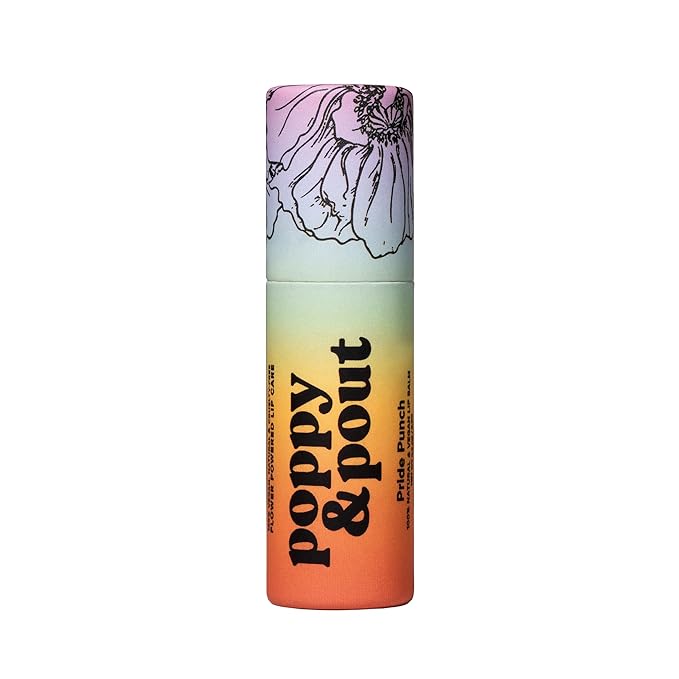 Poppy & Pout Pride Punch Jumbo Lip Balm | All Natural Lip Balms & Moisturizers | Hydrates with Beeswax, Vitamin E, Organic Coconut Oil | Cruelty-Free | Lip Balm in Recyclable Cardboard Tube-Velvo Beauty