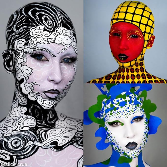 Mehron EDGE Face & Body Paint| Professional Water-Activated Face Paint Makeup | Made in the USA | For Cosplay, Halloween, & SFX (Mulit Color Palette)-Velvo Beauty