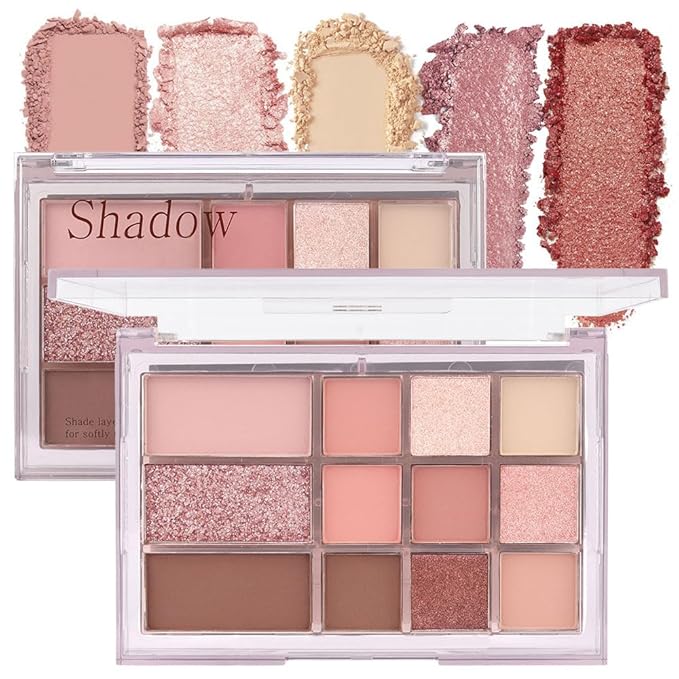 12 Girds Colorful Matte Shimmer Eyeshadow Palette for Eye Makeup,High Pigmented Eye Shadow Primers Powder Palet de sombras de ojos 12-B-Velvo Beauty