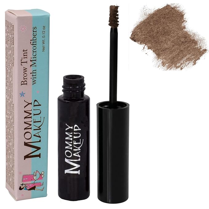 Brow Tint with Microfibers - 4-in-1 Tinted Eyebrow Gel to Groom, Hold, Sculpt & Color Your Brows, Covers Gray Hair - Water Resistant, Clump-Free, Long Lasting (Fawn) by Mommy Makeup-Velvo Beauty