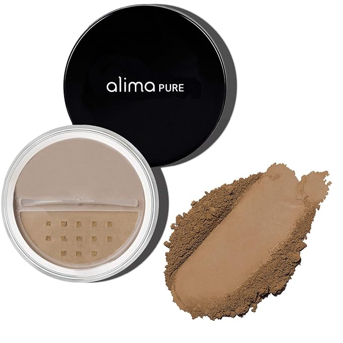 Alima Pure Matte Foundation Loose Mineral Powder Foundation Makeup, Loose Powder Makeup Oil Free Talc Free Powder, Natural Makeup Mineral Foundation Full Coverage Natural Foundation Powder .15 oz/4.5g-Velvo Beauty