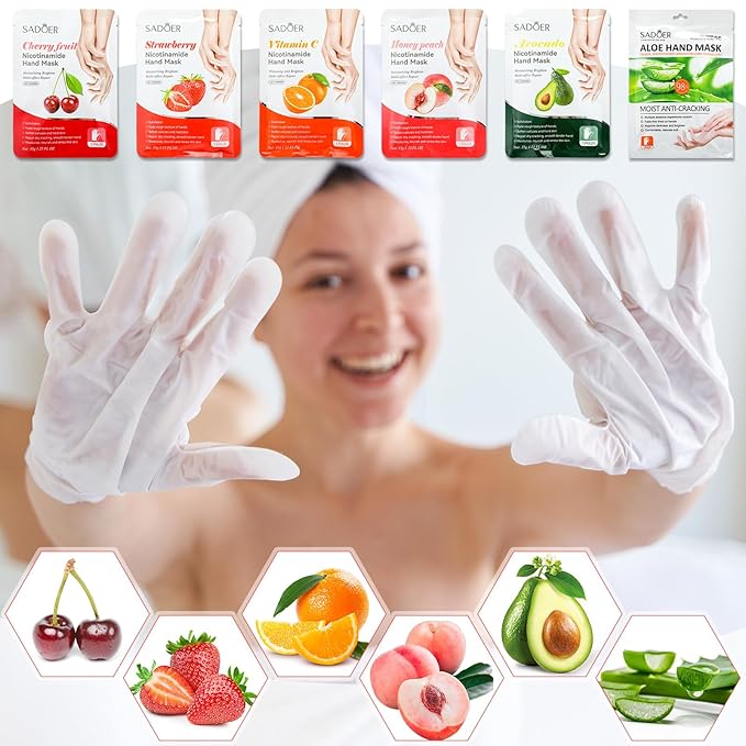 24 Pcs Fruits Beauty Facial Hand Foot Mask Cooling Eye Pads Set Spa Party Night Kit Beauty Skincare Hydrating Skin Cooling Eye Masks for Puffy Eyes Spa Stocking Stuffers Night Summer Party-Velvo Beauty