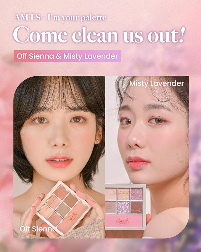 AMTS Eyeshadow Off Sienna & Misty Lavender Palettes Set, Valentine's gifts for teen girls, women | Matte Shimmer Metallic, Long Lasting-Velvo Beauty