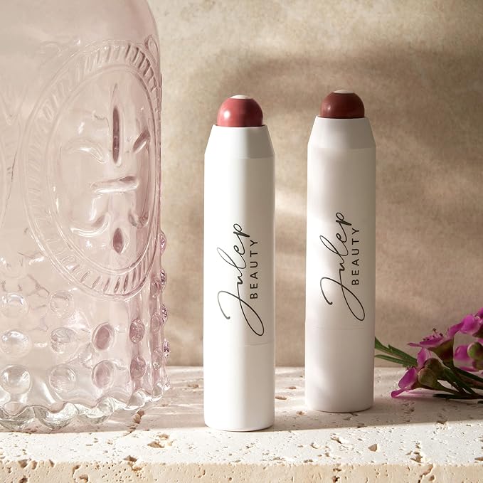 Julep It's Balm: Tinted Lip Balm + Buildable Lip Color Duo - Dusty Orchid Shimmer, Brown Sugar - Natural Gloss Finish - Hydrating Vitamin E Core - Vegan-Velvo Beauty