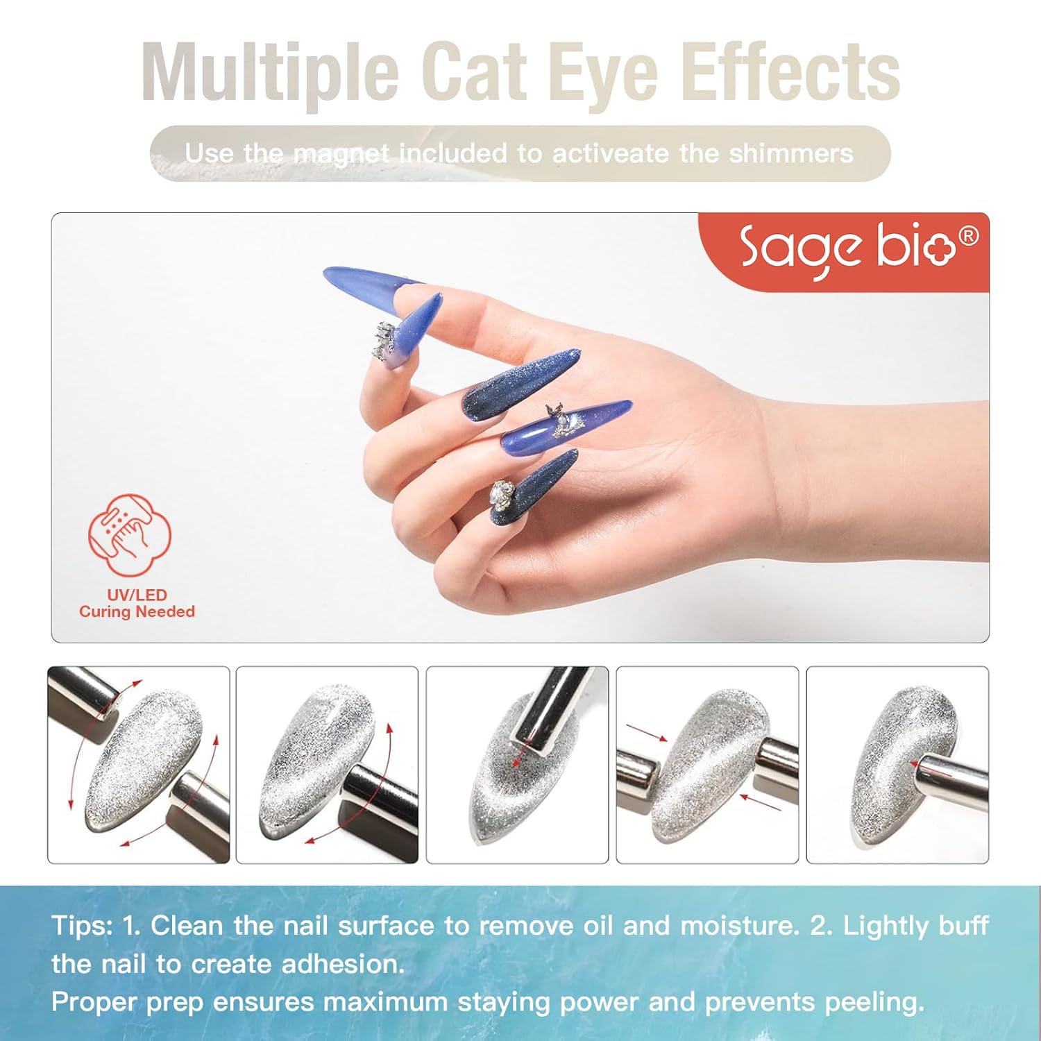 Multifunctional Cat Eye Gel Nail Polish, No Base or Top Coat Required, 15ml, Lasts Up to 4 Weeks, UV/LED Cured, Easy Application, R66-Velvo Beauty