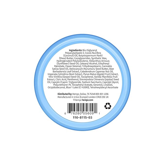 Hempz Hydrating Lip Sleeping Mask - Triple Moisture Fresh Citrus (.95 Oz.) | Overnight Hydrating Lip Balm for Dry Lips, Lip Repair, Chapped Lip Treatment & Nourishment for Women-Velvo Beauty