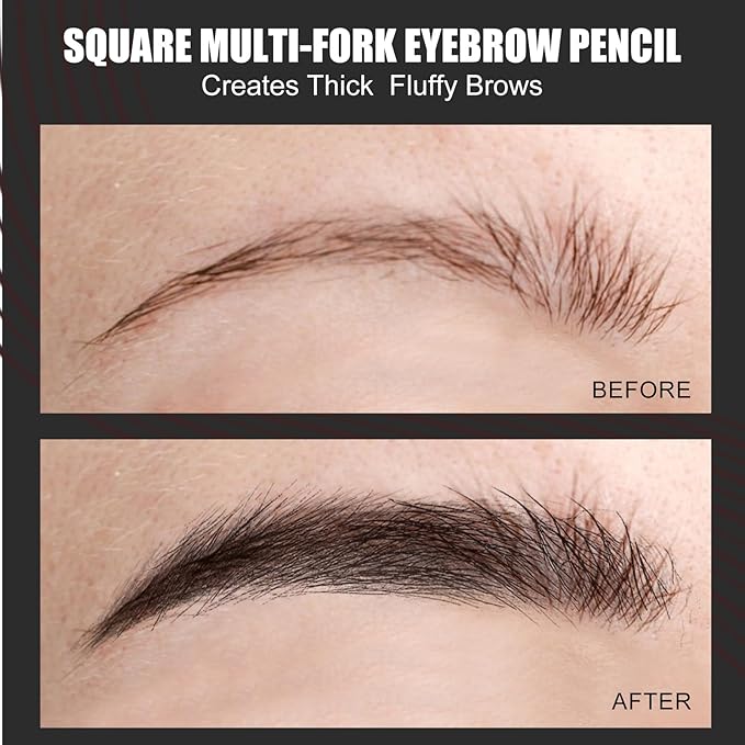 Eyebrow Pen, Angled Brow Brush,Eyebrow Pencils for Women,Natural Brow Pen,Hair-Like Strokes, 24hrs Long-Lasting,Waterproof, Smudge-Proof,Easy to Use, Multiple Uses,Gifts for Her,Chocolate-Velvo Beauty