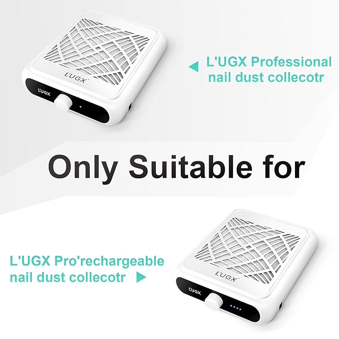 L'UGX Nail Dust Collector Filter, 2Pcs Reusable Filter for L'UGX Professional Nail Dust Vacuum Machine LG622-Velvo Beauty