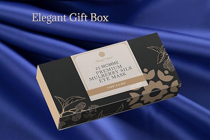 Premium 25 Momme Mulberry Silk Eye Mask for Sleeping (Royal Navy)-Velvo Beauty