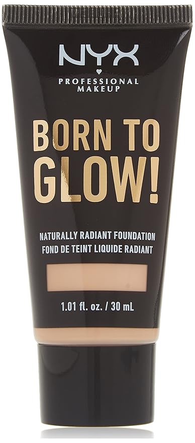 NYX PROFESSIONAL MAKEUP Born To Glow Naturally Radiant Foundation, Medium Coverage - Light Ivory-Velvo Beauty