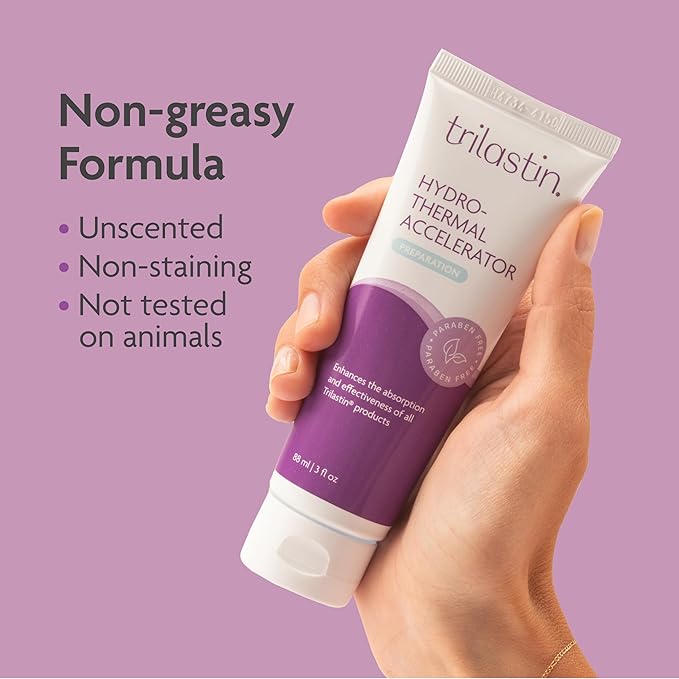 TriLASTIN Hydro-Thermal Accelerator - Moisturizer (3oz / 88ml) | Vitamin-Infused Skin Serum | Pregnancy and Postpartum Skin Care for Stretch Mark Prevention | Hypoallergenic and Paraben-Free Formula-Velvo Beauty