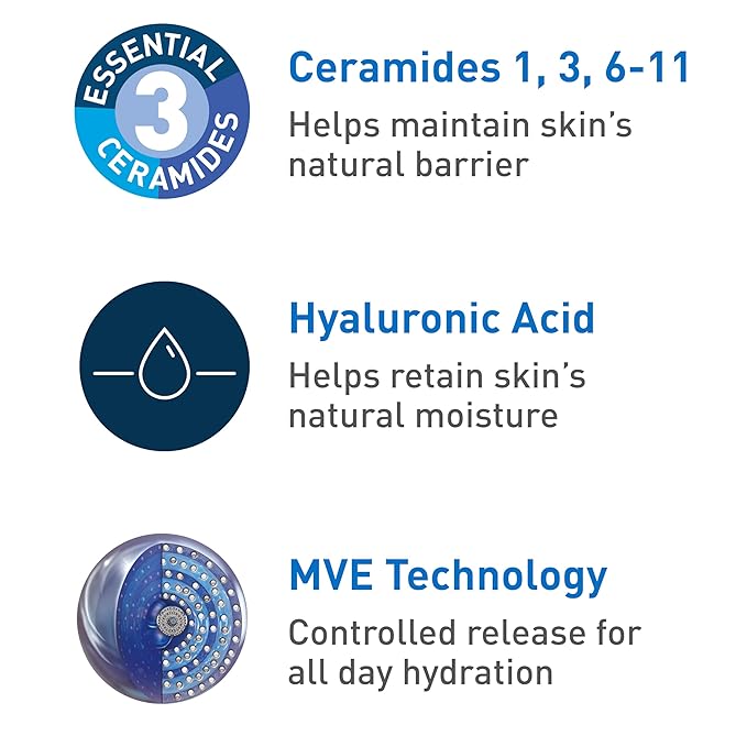 CeraVe Daily Moisturizing Lotion for Dry Skin, Body Lotion & Face Moisturizer with Hyaluronic Acid and Ceramides, Daily Moisturizer, Fragrance Free, Oil-Free, 19 Ounce-Velvo Beauty