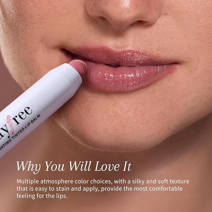 Tinted Lip Balm Plumper, Glossy, Pump Lips, Lightweight, Moisturize & Tint with Jojoba Seed Oil, Vegan Lip Balm Lip Care Present, Tea Camellia-Velvo Beauty