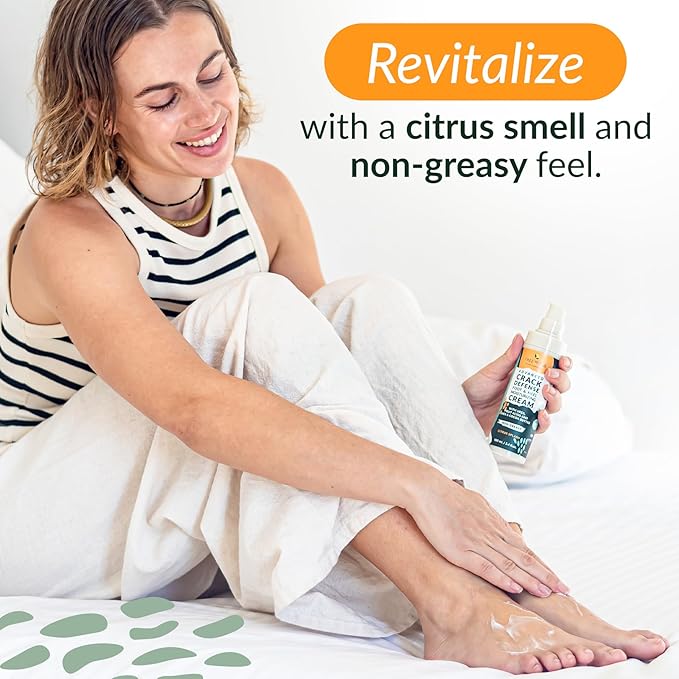 Tree to Tub Foot Cream for Dry Cracked Heels and Feet - Foot Lotion for Dry Cracked Feet, Non-Greasy Moisturizer Urea Cream w/Softening Shea Cocoa Butter, Citrus Foot Care for Women & Men-Velvo Beauty