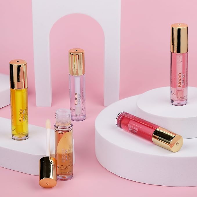 Expressions 5pc Lip Oil Set - Bloom Your Lips Style Essentials Lip Oils, Lip Healing Lip Oil Collection with Precision Applicator Wand | Moisturizing for Everyday Lip Care and Lip Repair (DAISY)-Velvo Beauty