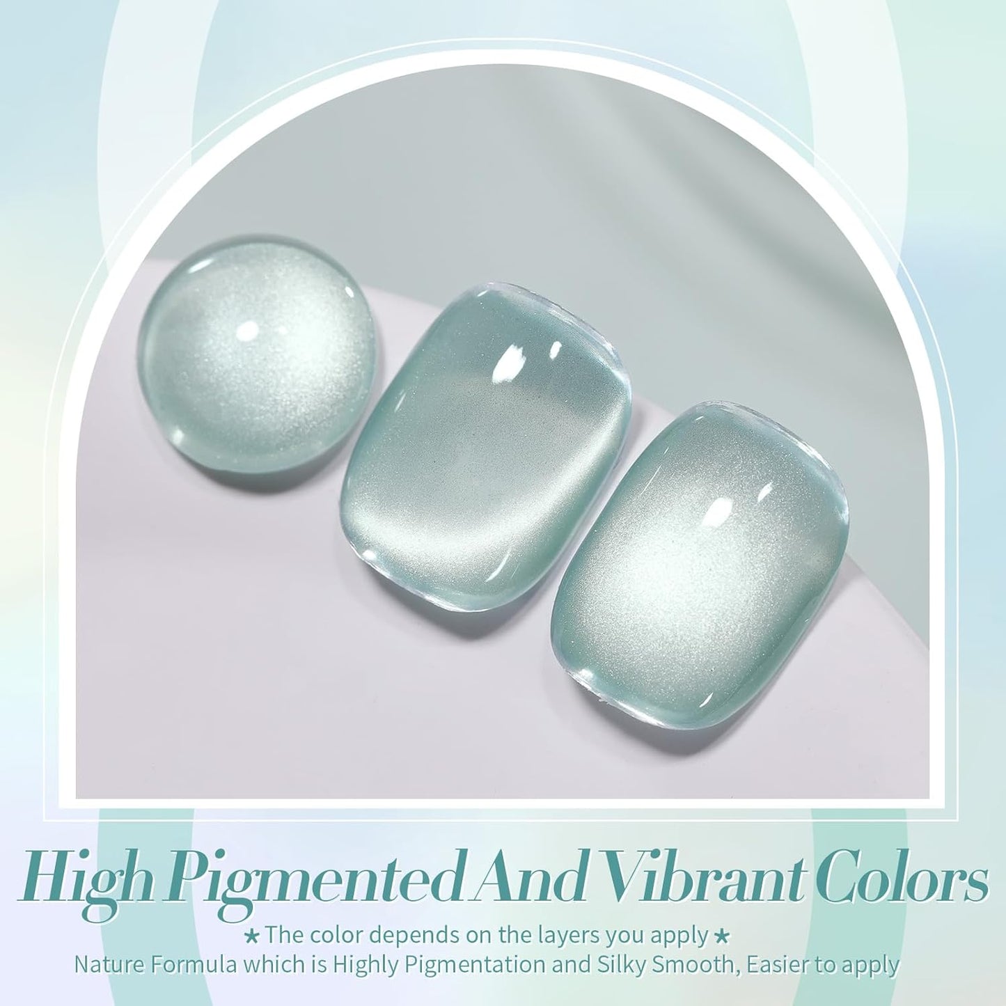 Born Pretty Cat Magnetic Eye Gel Nail Polish, Green Moonlight Cat Magnetic Gel, Glass Shiny Effect Green Soak Off Nail Art Salon Manicure Home Gift 15ml-Velvo Beauty