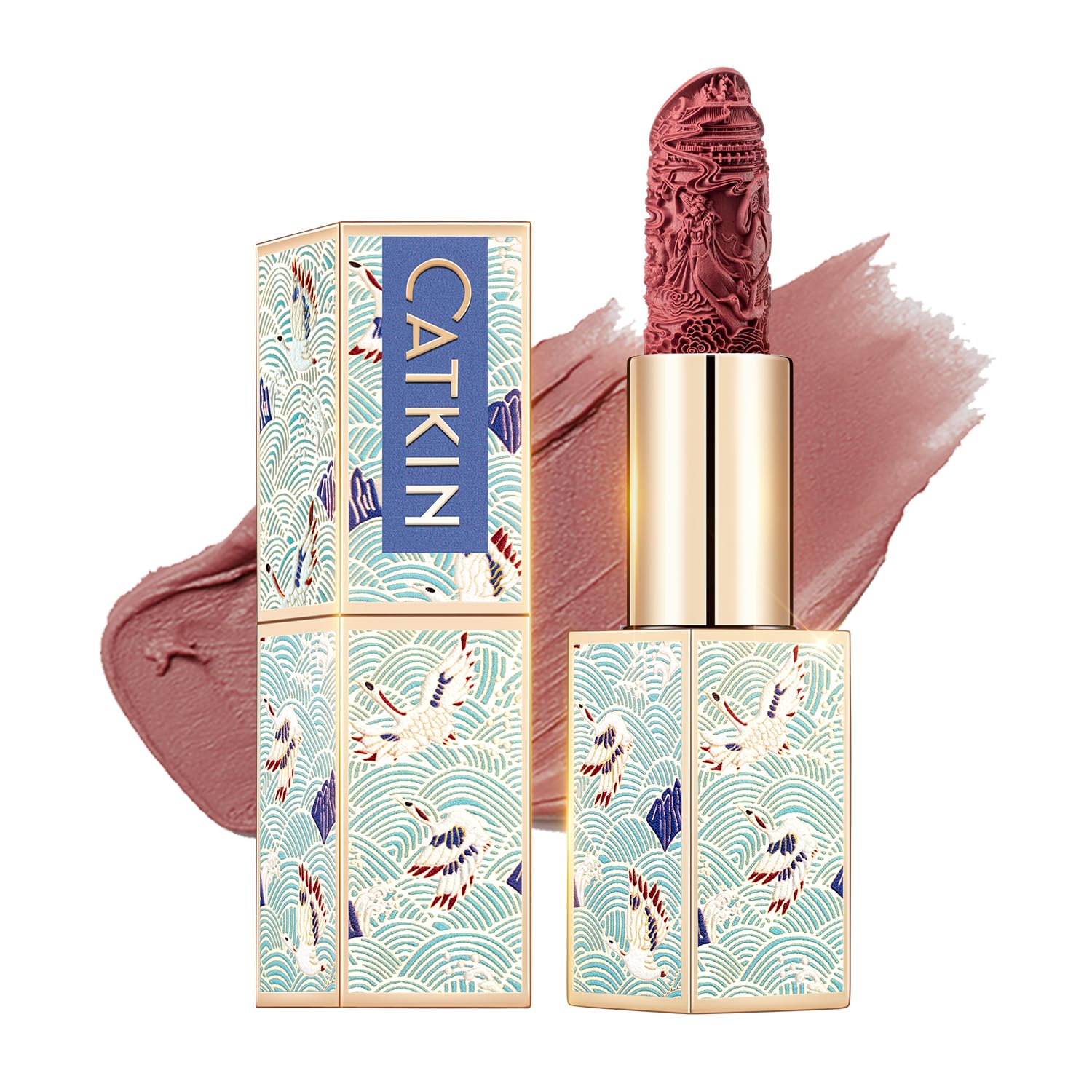 Catkin Moist Lipstick Hydrating High Impact Color Infused with Vitamin E and Avocado Oil Smooth Soft Texture Long Lasting Matte Finish 168-Velvo Beauty