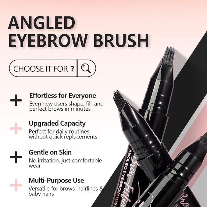 Eyebrow Pen, Waterproof Eyebrow Pencils for Women - Angled Brow Brush & Multi-Fork Tip Microblading Brow Pen, Precisely Creates Natural Hair-Like Brows, Easy to Use 02-Tawny Brown-Velvo Beauty