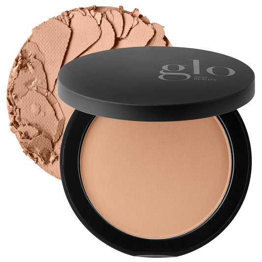 Glo Skin Beauty Pressed Base Powder Foundation Makeup (Natural Dark) - Flawless Coverage for a Radiant Natural, Second-Skin Finish-Velvo Beauty