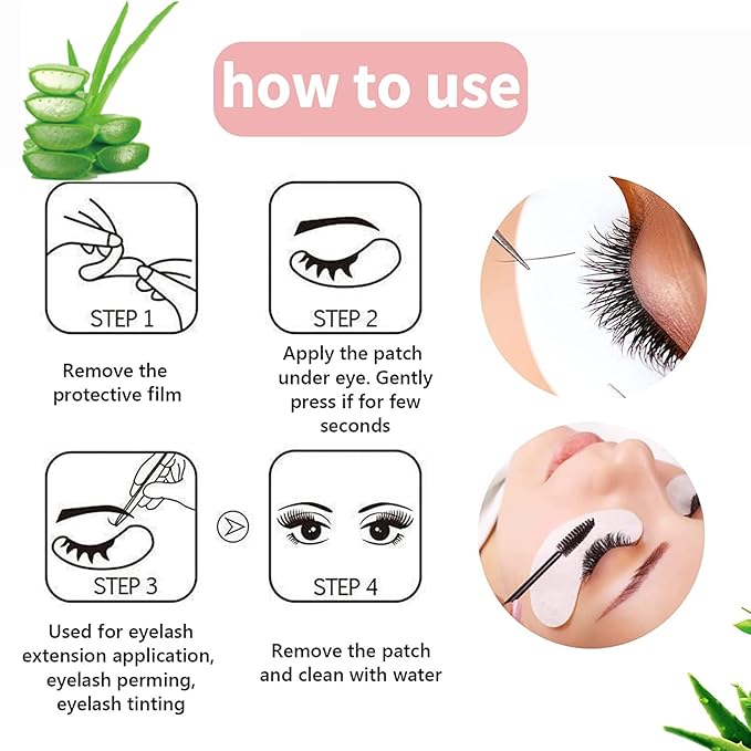 350 PCS Under Eye Gel Pads,Eyelash Mascara Brushes,Holder Eyelash Extension Rings - 100% Naturel Lint Free,Comfy and Cool,Eyelash Extension Eye Pads,Hydro gel Eye Patches Beauty Tool(Gold)-Velvo Beauty