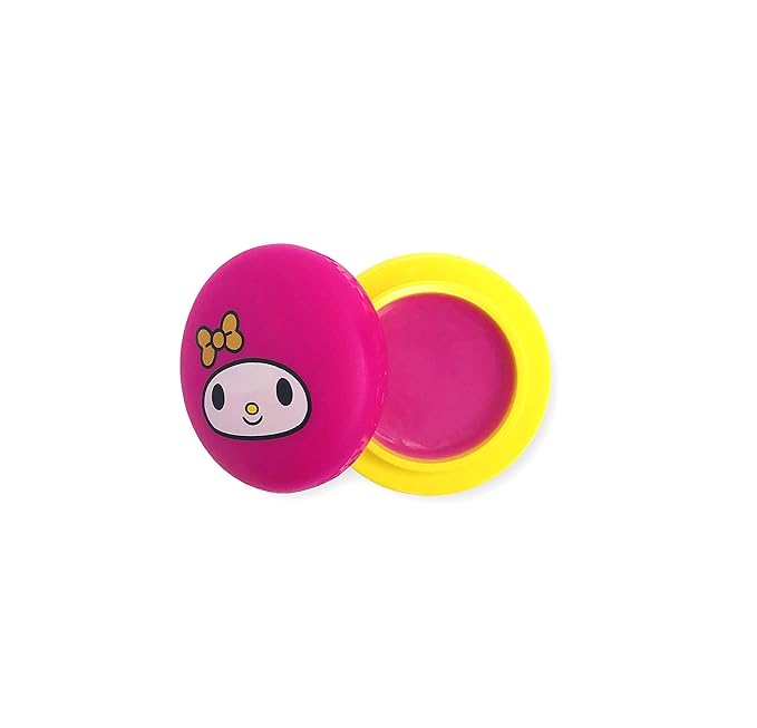 The Crème Shop x Sanrio Hello Kitty Macaron Lip Balm (My Melody Strawberry Ice Cream) Korean Cute Scented Pocket Portable Soothing Advanced Must-Have on-The-go-Velvo Beauty