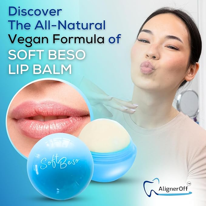 SoftBeso Lip Balm| Blueberry Flavor |Vegan Lip Care|Clean Ingredients | Lip Balm for Beautiful, Soft Lips | Hydrating & Nourishing Lip Care Products | Premium Lip Balm ball-Velvo Beauty