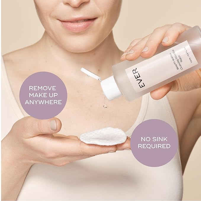 EVER Beauty Water - Cleansing Micellar Water, Eye Makeup Remover, Rose Water Cleanser, Sensitive Skin Water Makeup Remover-Velvo Beauty