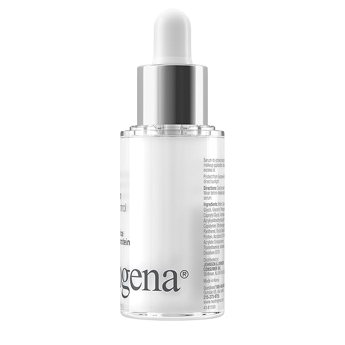 Neutrogena Shine Control Matte Booster Face Primer & Serum, Skin-Mattifying Serum-to-Primer with Rice Protein, Absorbs Excess Oil & Keeps Skin Shine Free, 1.0 fl. oz-Velvo Beauty