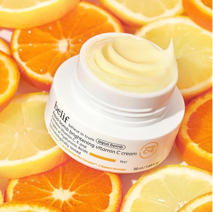 belif Aqua Bomb Vitamin C Face Cream Moisturizer, Infused with Hyaluronic Acid, Vitamin C & Vitamin E, Intense Hydration, For All Skin Types, Korean Skin Care-Velvo Beauty
