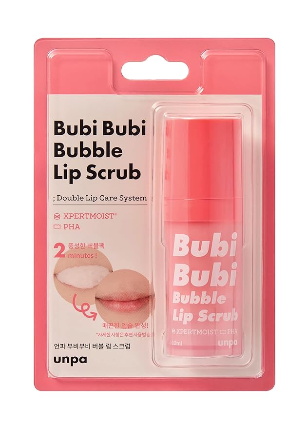UNPA Bubi Bubi Bubble Lip Scrub, Quick and Easy Exfoliation with Soft Bubbles, Effectively Remove Dead Skin-Velvo Beauty