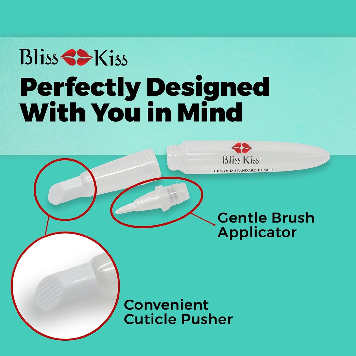 Bliss Kiss Refillable Squeeze Cuticle Oil Pen, Empty 3-Pack, Ideal for Nail Growth Oil and Nail Oil Application-Velvo Beauty