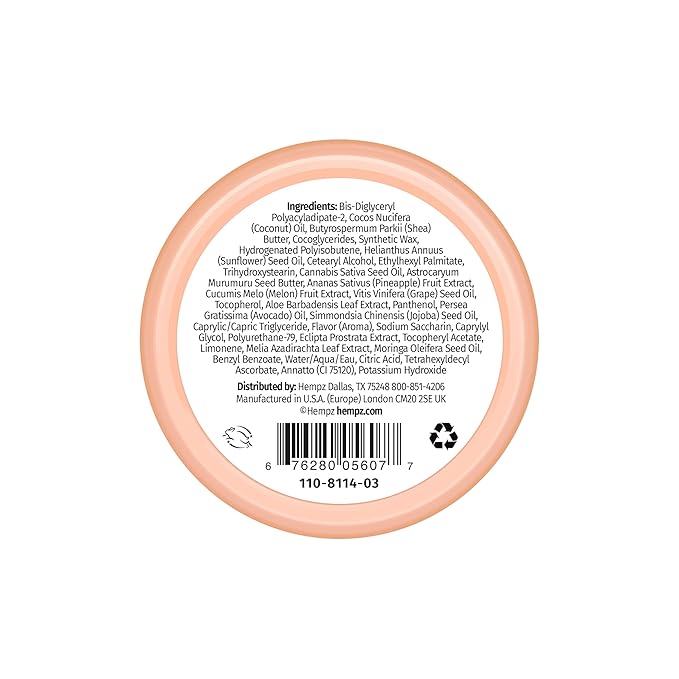 Hempz Hydrating Lip Sleeping Mask - Sweet Pineapple & Honey Melon (.95 Oz.) | Overnight Hydrating Lip Balm for Dry Lips, Lip Repair, Chapped Lip Treatment & Nourishment for Women-Velvo Beauty