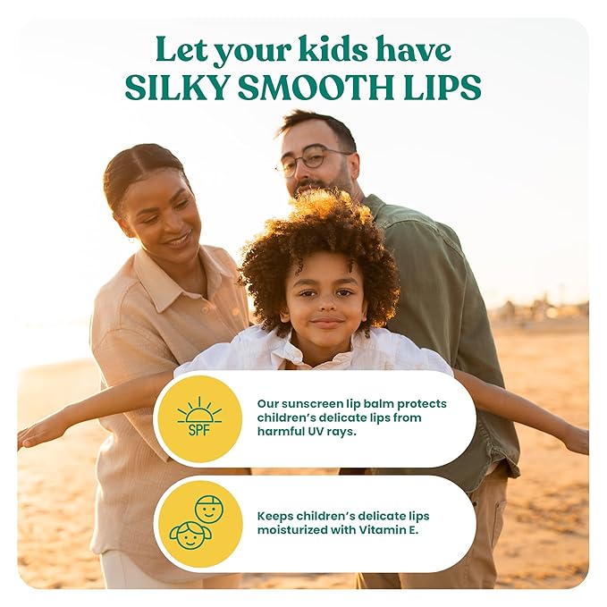 Rubber Ducky Lip Sunscreen SPF 44, Kids Vegan Lip Balm with Vitamin E, UV Protection, Water Resistant, Untinted, Vanilla Flavor, Broad Spectrum-Velvo Beauty