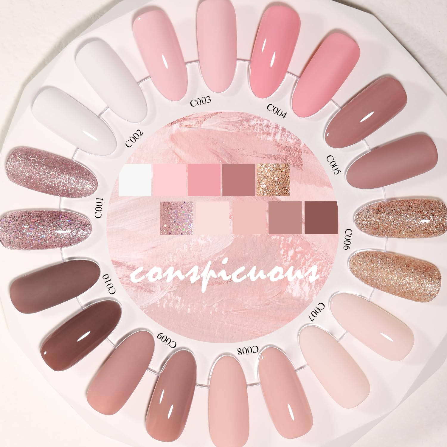 Nude Gel Nail Polish Set, 10 Colors Neutral Gel Polish Nude Pink Skin Tone Glitter Nail Polish Gel Starter Kit Soak Off All Season LED Manicure DIY Salon Gifts for Women Girls-Velvo Beauty