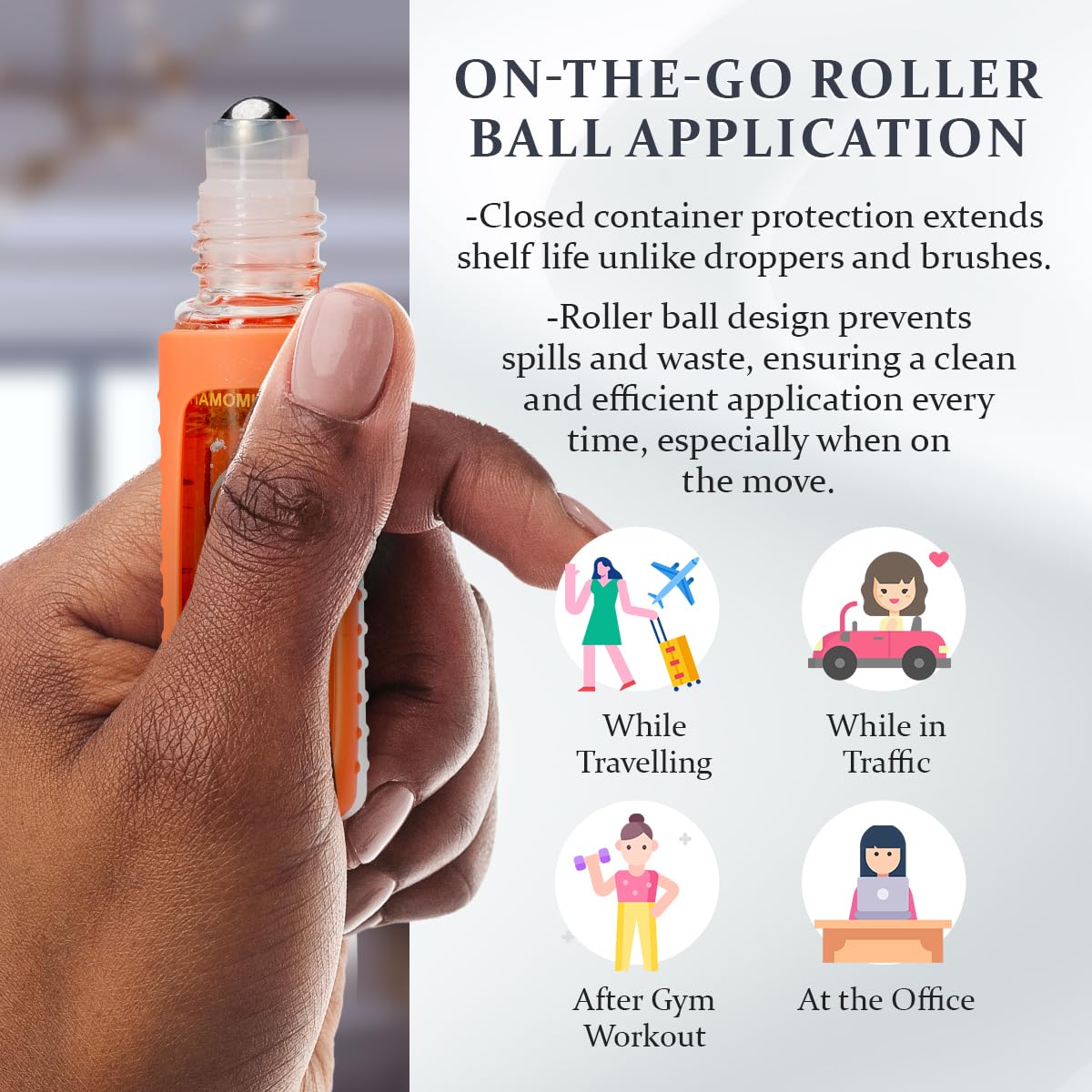 Chamomile Neroli Organic Nail Cuticle Oil Pen with Jojoba, Coconut MCT, and Rosehip for Nail Hydration, Growth & Strength, Travel Size Keychain(0.34 Fl Oz)-Velvo Beauty