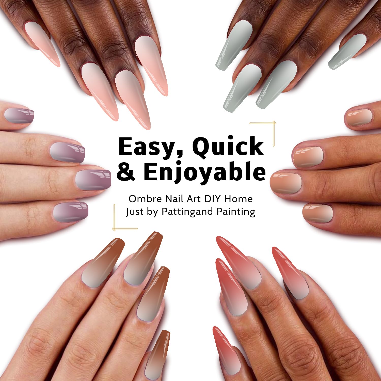 Nail Art Brushes Kit, Multifunctional Nail Brushes for Nail Art Nail Design Brush Gel Nail Brush for Nail Extension Nail Art Liner Brush Dotting Tools for DIY (9 Colors Set G)-Velvo Beauty