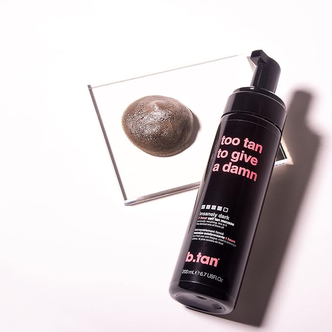 b.tan Ultra Dark Self Tanner Mousse | Too Tan - Best, 1 Hour Express Sunless Tanning Foam, Gold Bronzing Glow, No Fake Tan Smell, Face & Body, Vegan, Cruelty & Paraben Free, 6.7 Fl Oz-Velvo Beauty