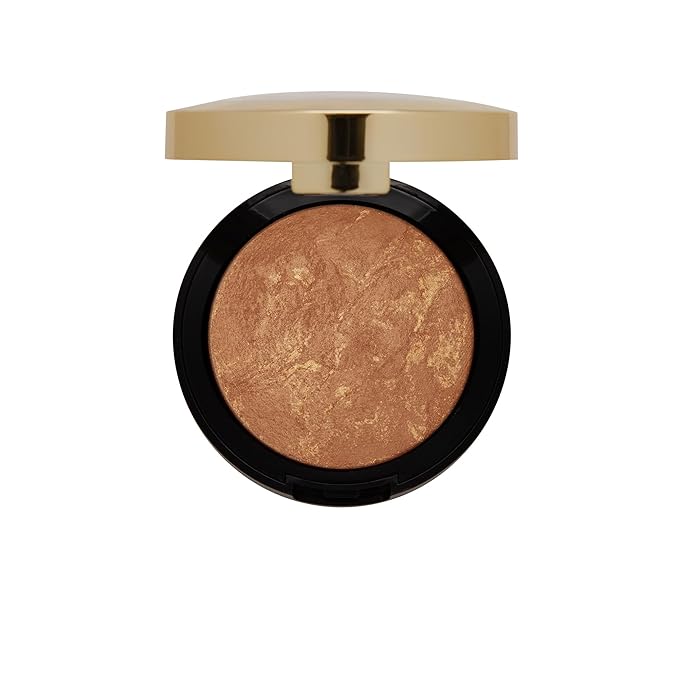 Milani Bronzer Powder - Baked Bronzer Made in Italy, Bronzing Shimmer Highlighter Makeup for Contour -Dolce-Velvo Beauty