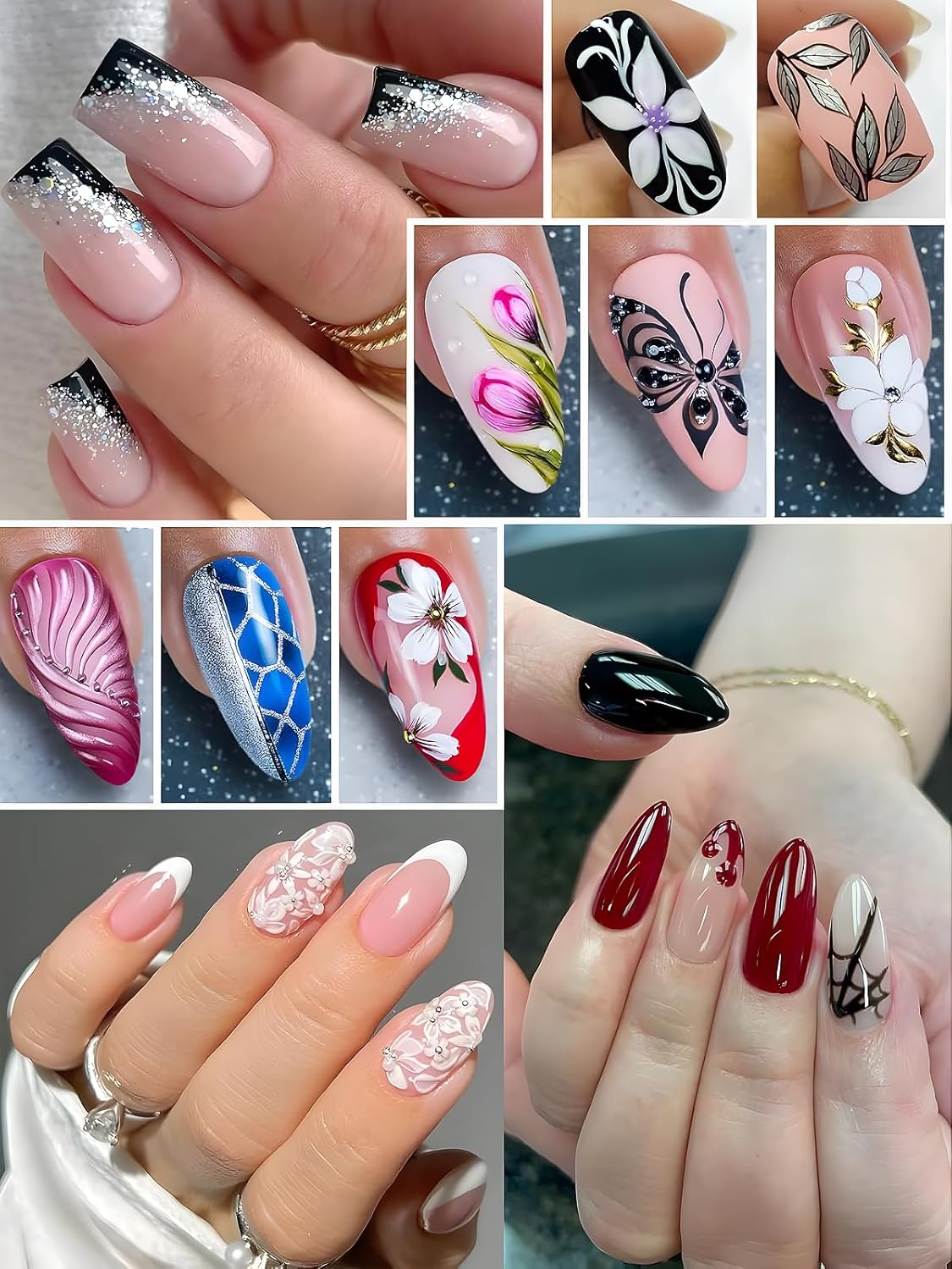 French Tip Nail Stamp Kit – Complete French Nail Art Set with Nail Guide Stickers, Nail Art Brush and Dual Head Silicone Stamper | Perfect for DIY Nail Designs-Velvo Beauty