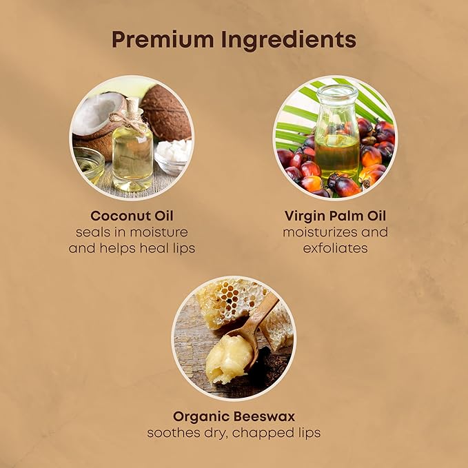 Organic Lip Balm With Coconut Oil | Handmade In the USA | Pure Unscented 4-Pack | Natural Lip Balm | Coconut Oil Lip Balm for Dry & Cracked Lips | Beeswax Lip Balm | 4 Lip Balm Pack-Velvo Beauty