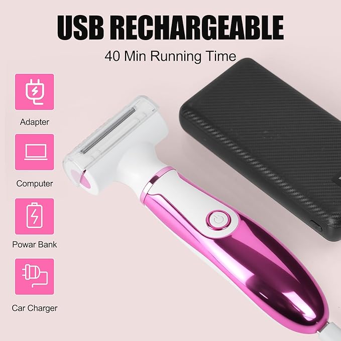 Women Face Epilator, 4-in-1 Body Shaver and Facial Epilator, Hair Removal for Face, Waterproof Facial Hair Remover for Armpits, Arms, Legsm, Bikini-Velvo Beauty