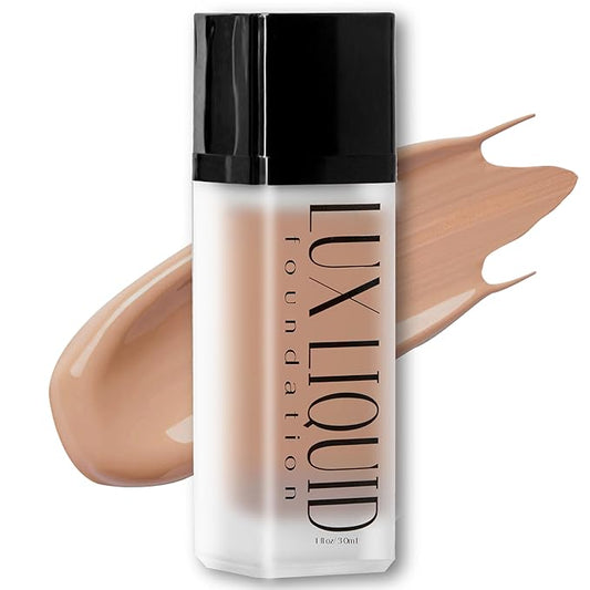 Organic Aloe-Based LUX Liquid Foundation, Natural Vegan Gluten-Free Made in USA, Toffee-Velvo Beauty